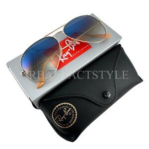 Ray-Ban Aviator Sunglasses Blue Gradient RB3025 001/3F 62-14 62mm Lens